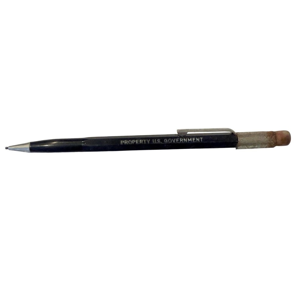 Vintage Property US Government Mechanical Pencil Black Hexagonal Skilcraft Style